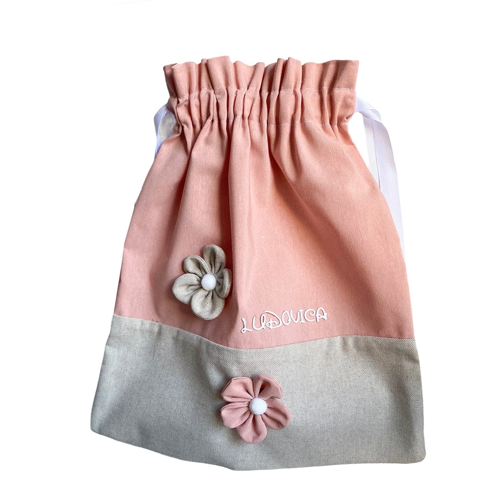Sacca nascita in cotone, personalizzabile 35 x h 40 cm fatto a mano "Made in Italy" - 12