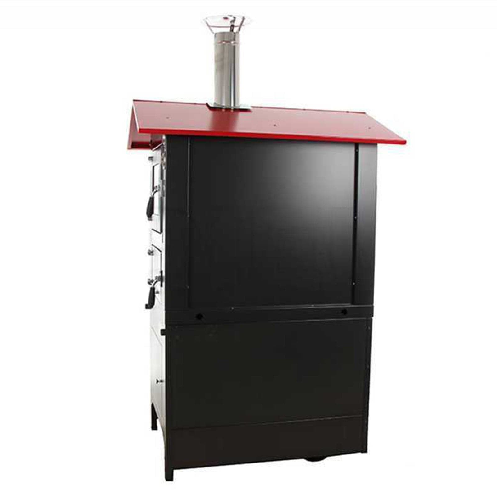 Forno a legna per pizze in acciaio inox ventilato da esterno con ruote "Made in Italy" - 3
