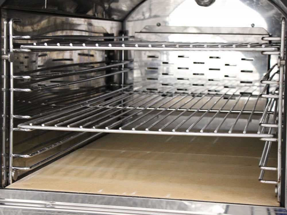 Forno a legna per pizze in acciaio inox ventilato da esterno con ruote "Made in Italy" - 6