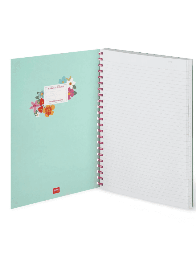 Legami - Limited Edition Quaderno a Righe A5 spiralato con Copertina Rigida Illustrata con chiusura elastico - Flower (A5NOTS003 - 2