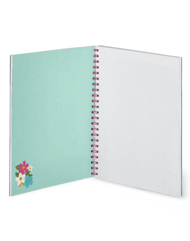 Legami - Limited Edition Quaderno a Righe A5 spiralato con Copertina Rigida Illustrata con chiusura elastico - Flower (A5NOTS003 - 3