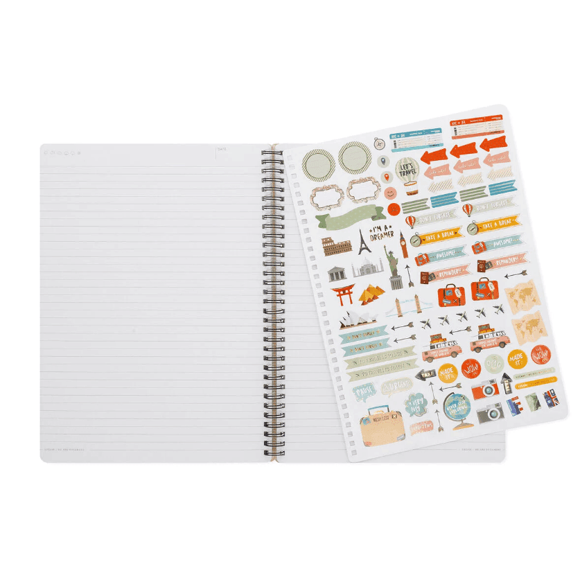 Legami - Quaderno a Righe A4 spiralato con Copertina Rigida Illustrata e chiusura con elastico - Travel (A4NOTS0054) - 4