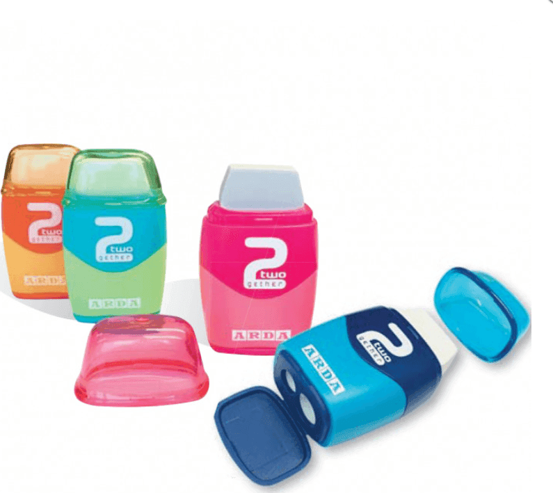 Arda - Temperamatite 2 fori con gomma 2GETHER colori assortiti (TE811SC)