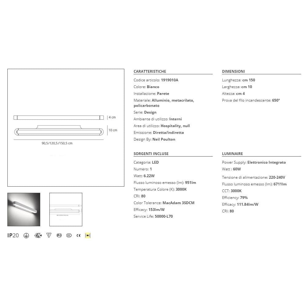 Lampada da parete LED Artemide Talo 150 non dimmerabile - 5