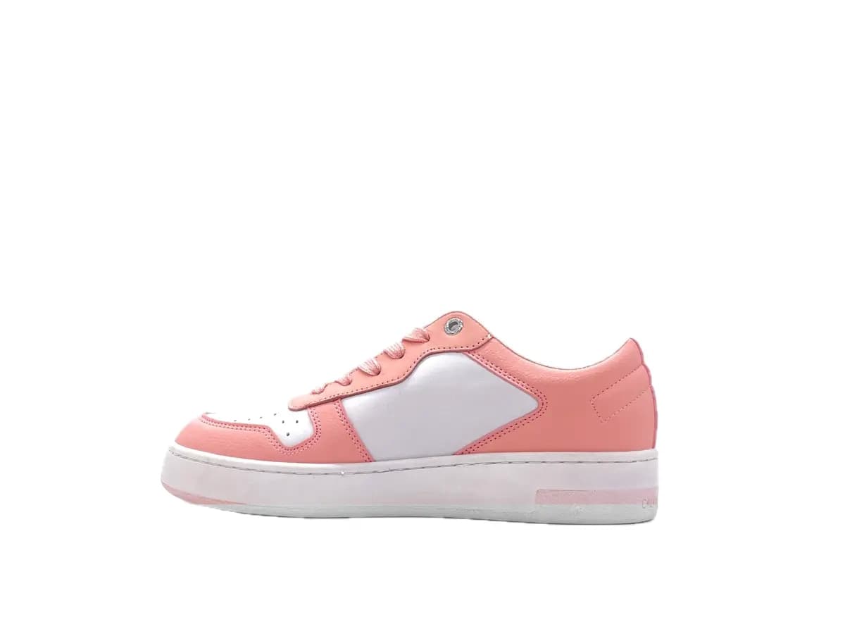CALVIN KLEIN JEANS Sneakers donna Laceup Basket YW0YW00448 bianco rosa - 5