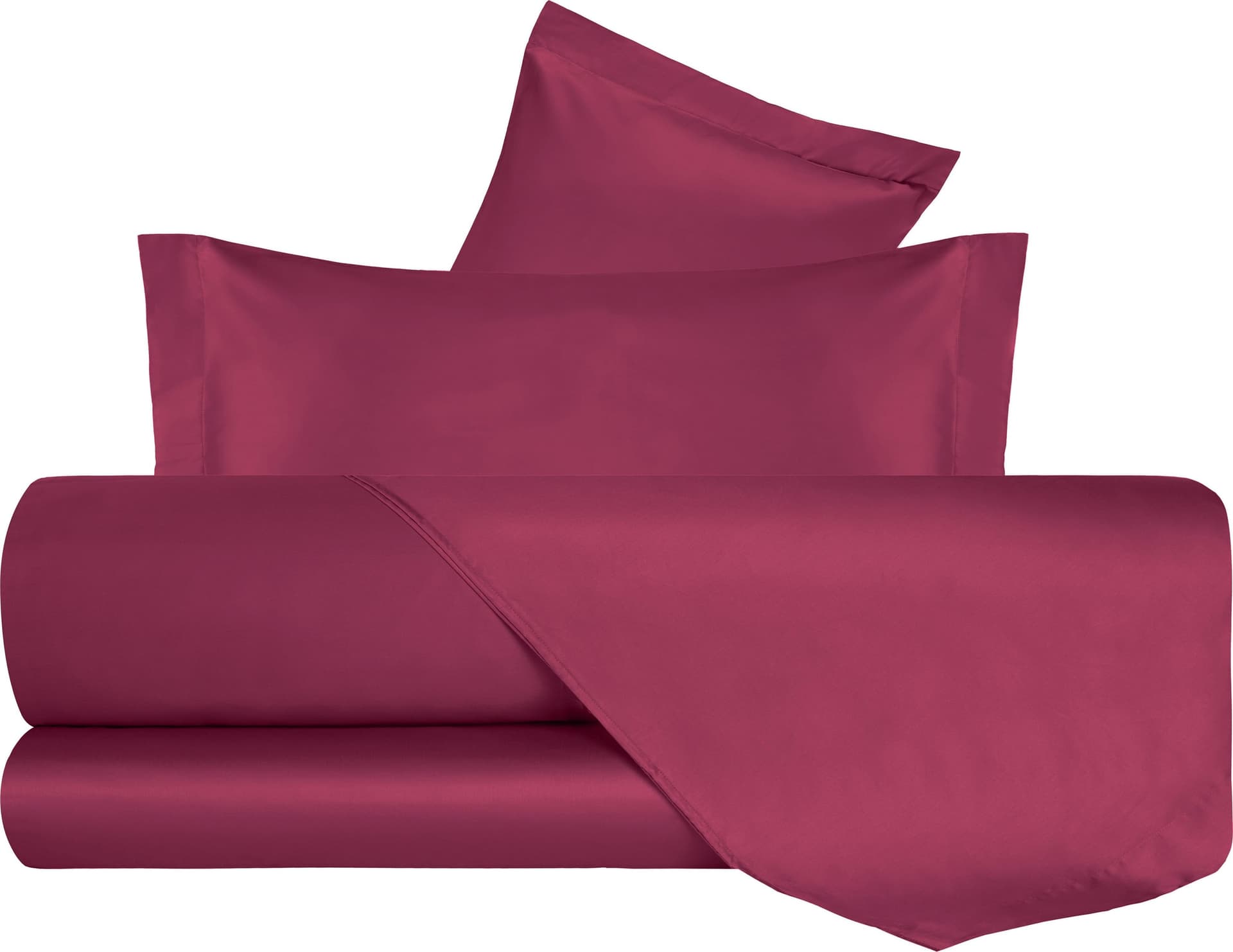 Completo Letto in Raso di puro cotone Violaceo - 7