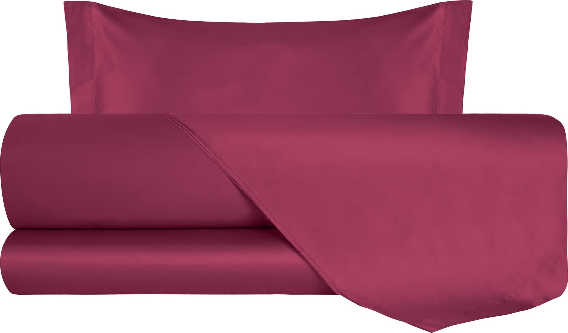 Completo Letto in Raso di puro cotone Violaceo - 2