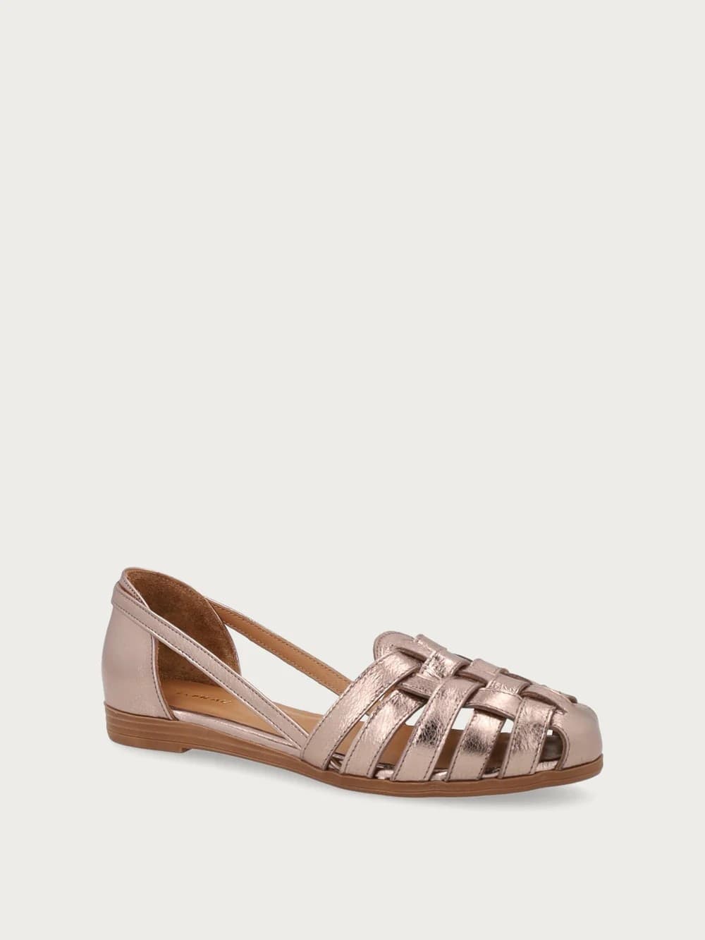 Frau ballerina ragnetto in pelle laminato bronzo 03V1 - 2