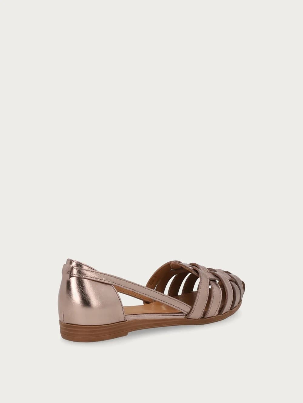 Frau ballerina ragnetto in pelle laminato bronzo 03V1 - 3