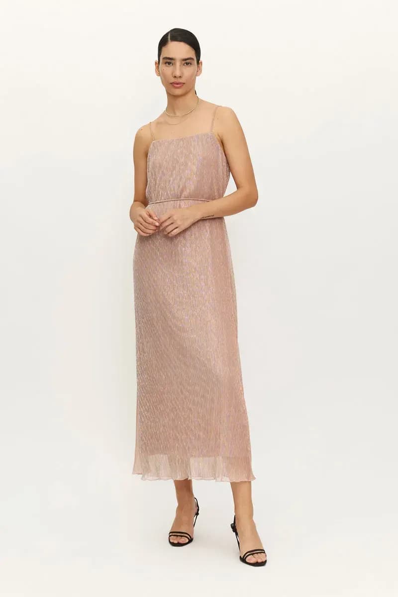 COMPANIA FANTASTICA | Abito midi lurex plissè - 7
