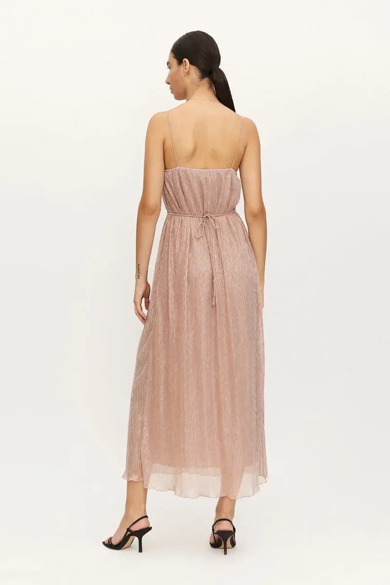 COMPANIA FANTASTICA | Abito midi lurex plissè - 2