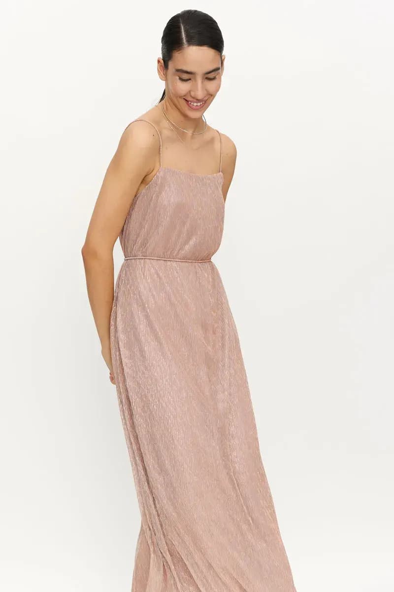 COMPANIA FANTASTICA | Abito midi lurex plissè - 3