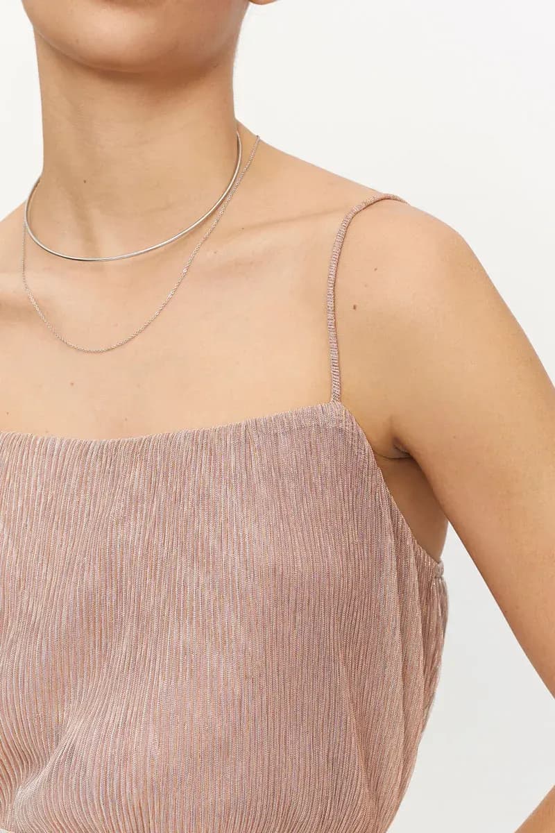 COMPANIA FANTASTICA | Abito midi lurex plissè - 4