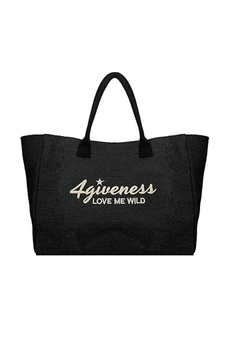 4GIVENESS | Borsa mare cartapaglia ricamo - 1