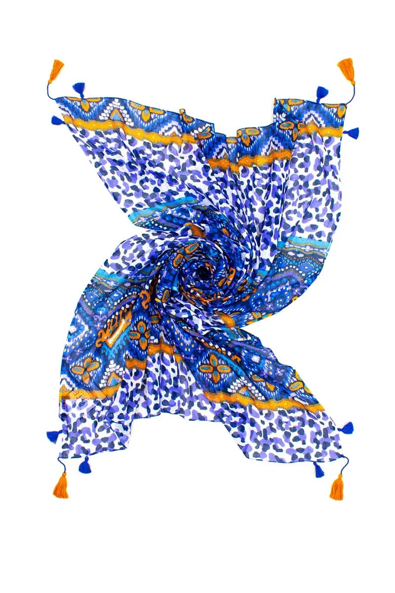 AYFEE | Foulard pareo stampa etnica animalier - 5
