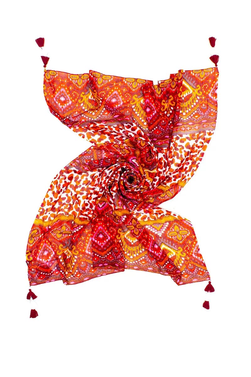 AYFEE | Foulard pareo stampa etnica animalier - 3