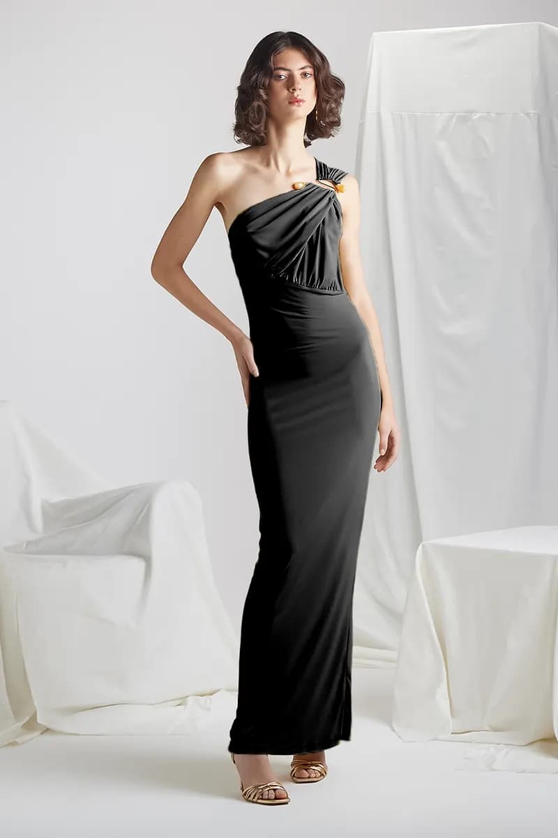 CELYE | Abito monospalla con accessorio - 3