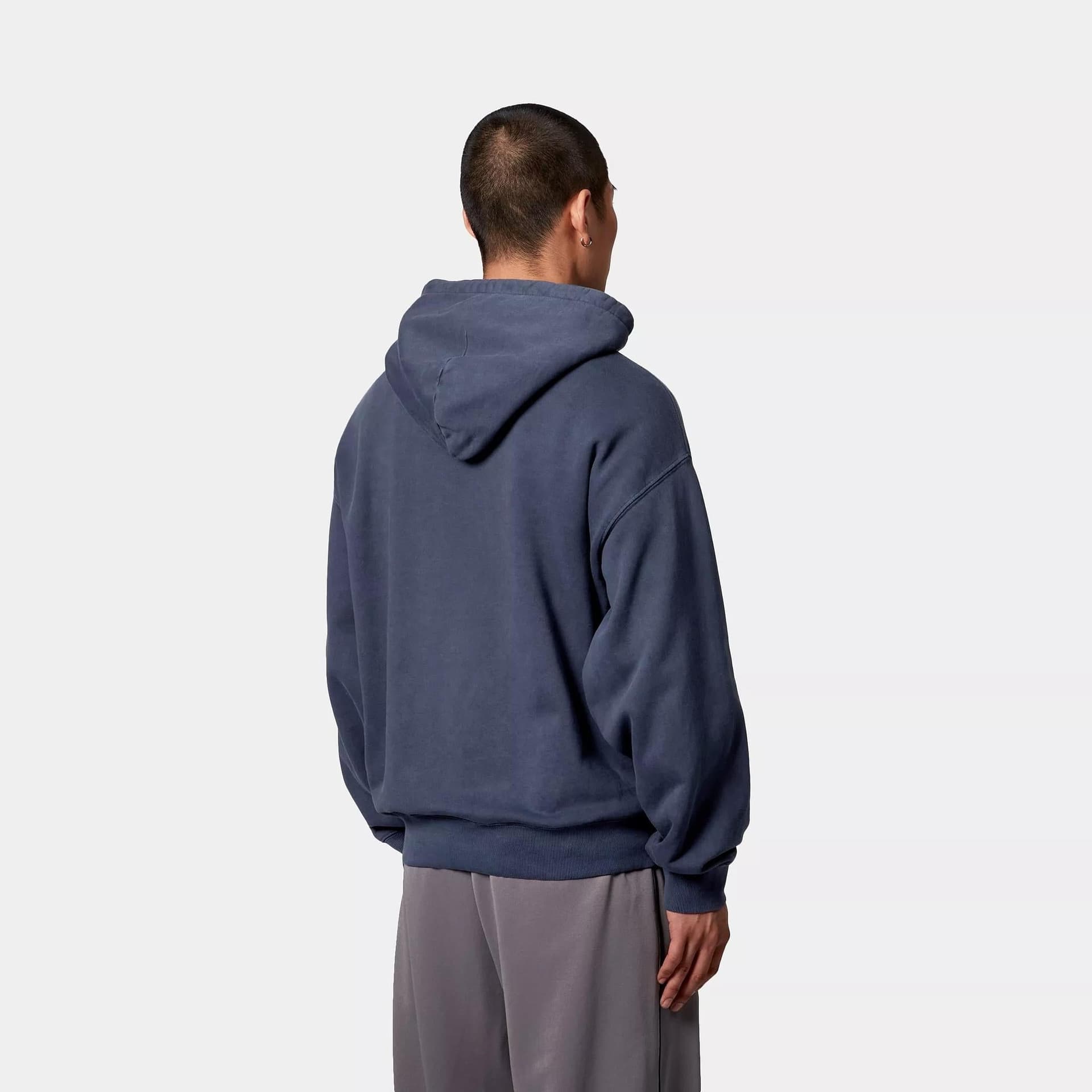 Felpa Carhartt Hooded Library ink garment dyed - 4