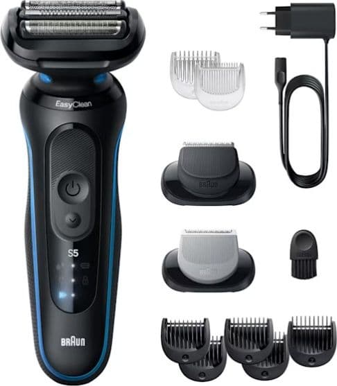 Braun Rasoio Elettrico Serie 5 Wet&Dry 3 Lame 52-B1650S Blu