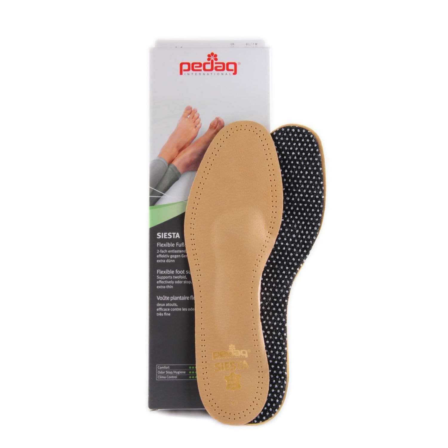 Pedag Soletta Antisudore Siesta – in Pelle con Carboni Attivi per Piedi Asciutti e Freschi - 2