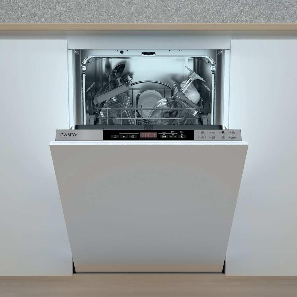 Candy Brava CDIH 2T1047 Lavastoviglie Slim da Incasso, a Scomparsa, 44,8x55,5x81,6 cm, Argentato - 3