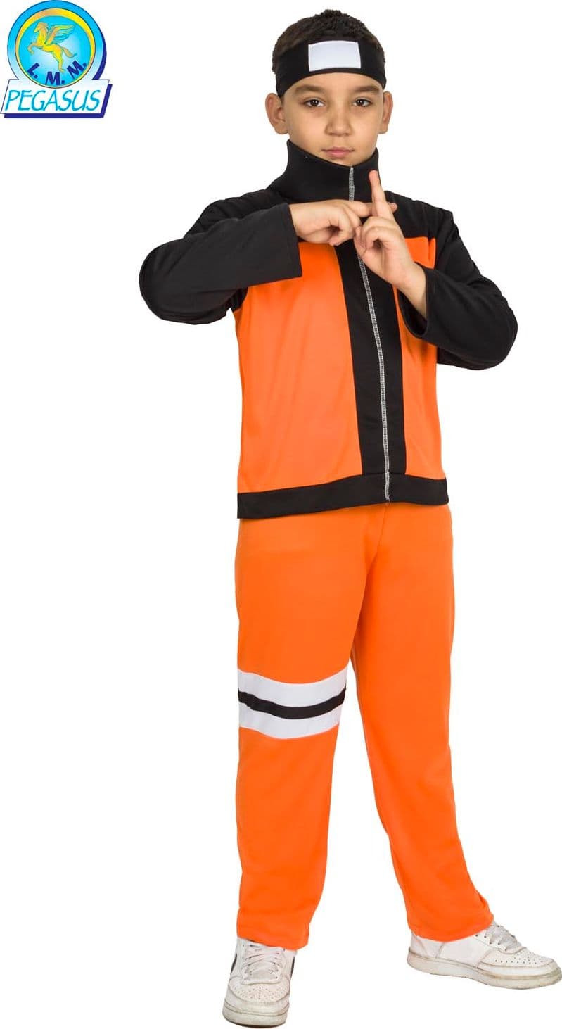 COSTUME CARNEVALE NINJA ANIME BAMBINO DA 5 A 13 ANNI - PEGASUS 1065 - 2