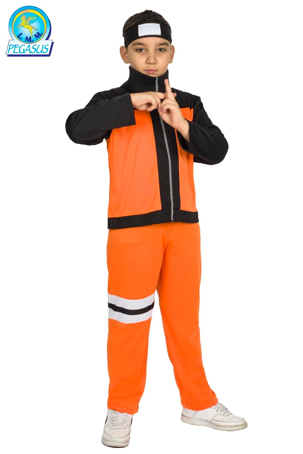COSTUME CARNEVALE NINJA ANIME BAMBINO DA 5 A 13 ANNI - PEGASUS 1065 - 2