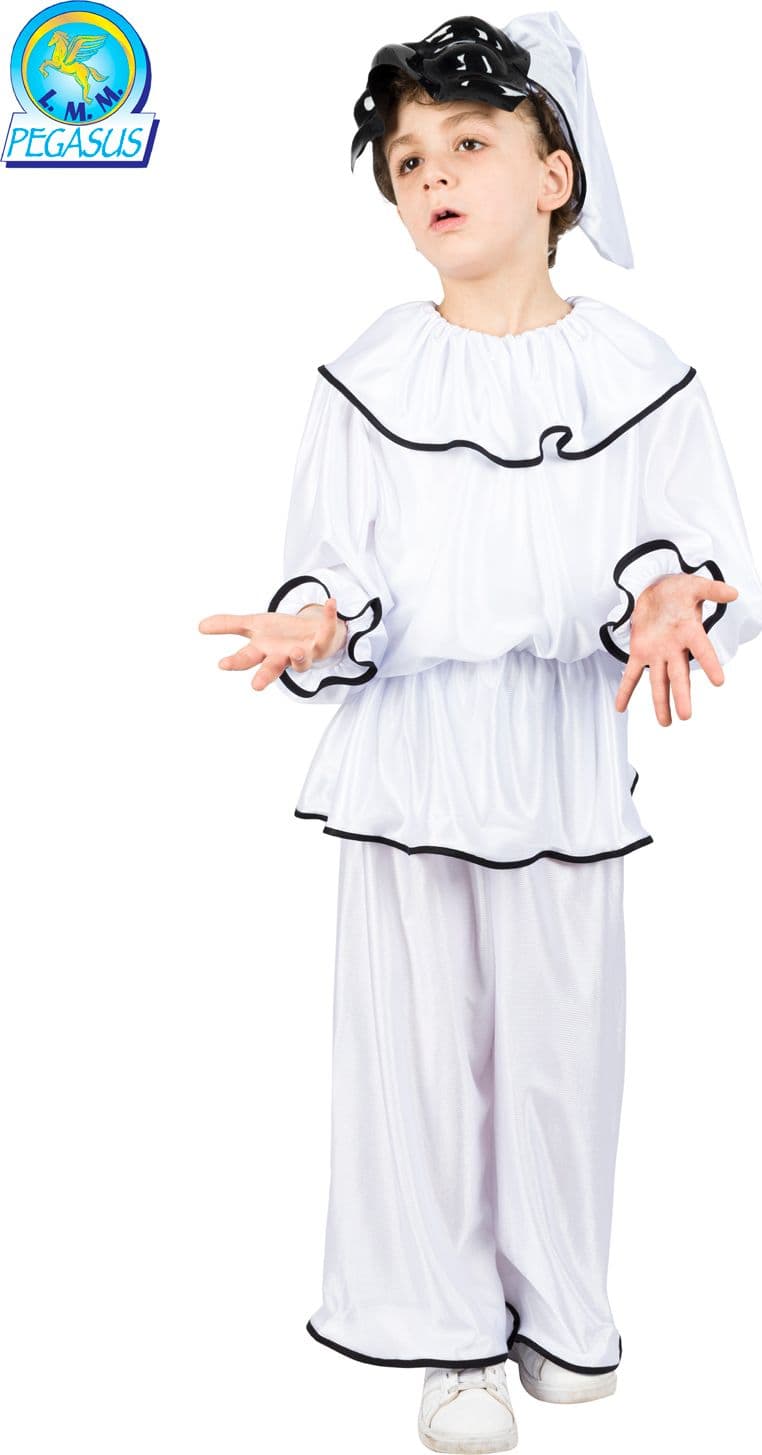 COSTUME CARNEVALE PICCOLO PULCINELLA DA 3 A 6 ANNI - PEGASUS 0502 - 3