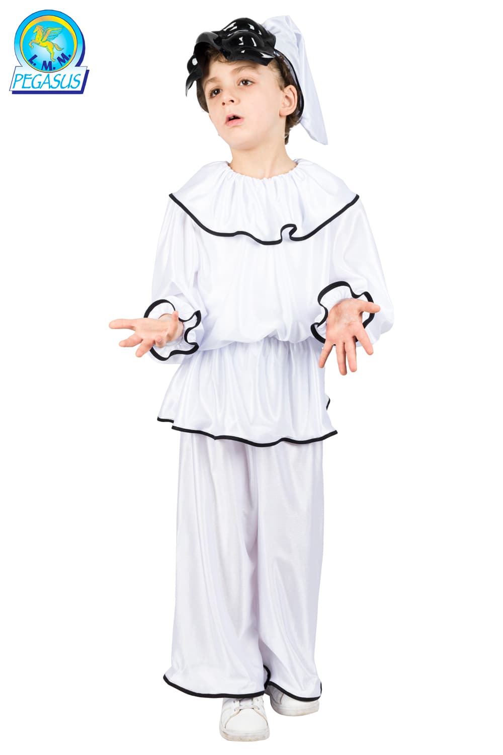 COSTUME CARNEVALE PICCOLO PULCINELLA DA 3 A 6 ANNI - PEGASUS 0502 - 3
