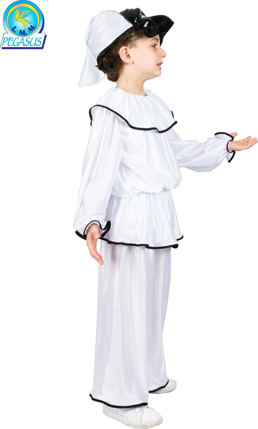 COSTUME CARNEVALE PICCOLO PULCINELLA DA 3 A 6 ANNI - PEGASUS 0502 - 2