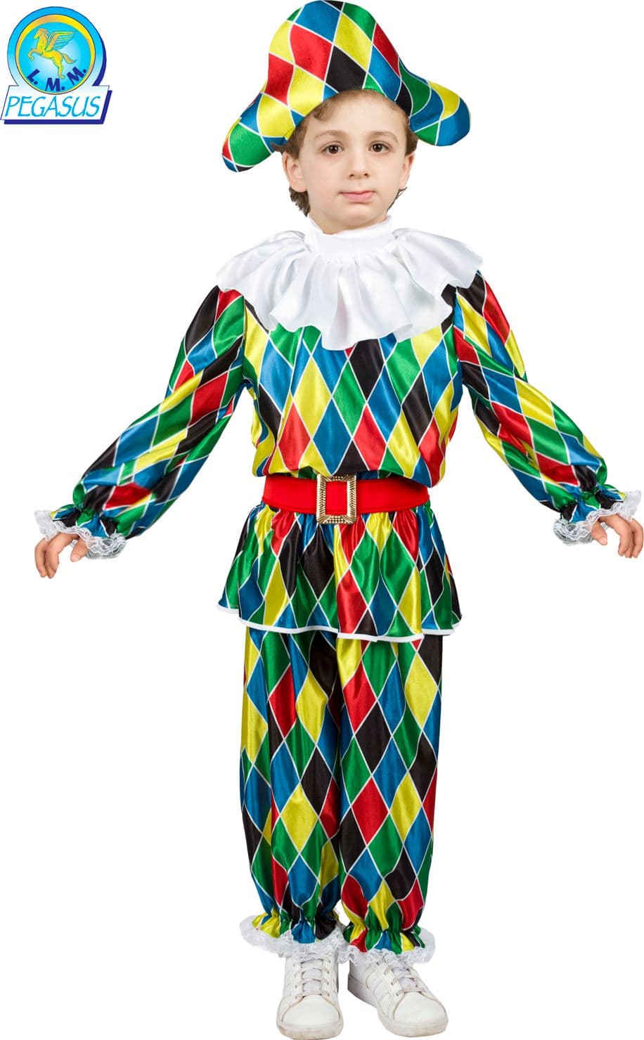 COSTUME CARNEVALE ARLECCHINO BABY DA 3 A 6 ANNI - PEGASUS 0633 - 3