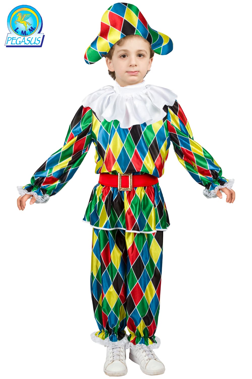 COSTUME CARNEVALE ARLECCHINO BABY DA 3 A 6 ANNI - PEGASUS 0633 - 3