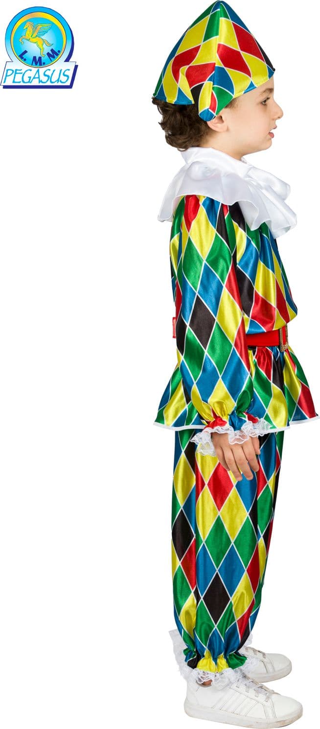 COSTUME CARNEVALE ARLECCHINO BABY DA 3 A 6 ANNI - PEGASUS 0633 - 2