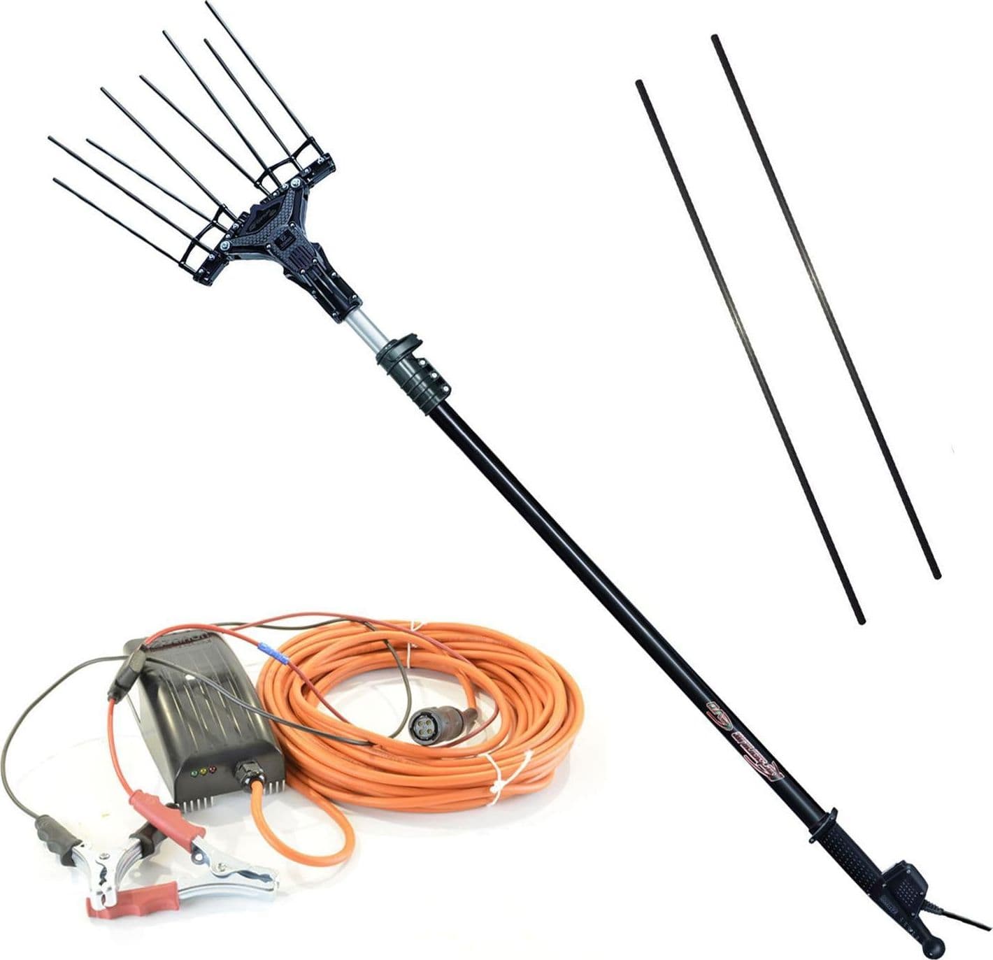 Abbacchiatore elettrico "Karbonium Evo AL300" centralina 12-33V con asta telescopica raccolta olive - 9