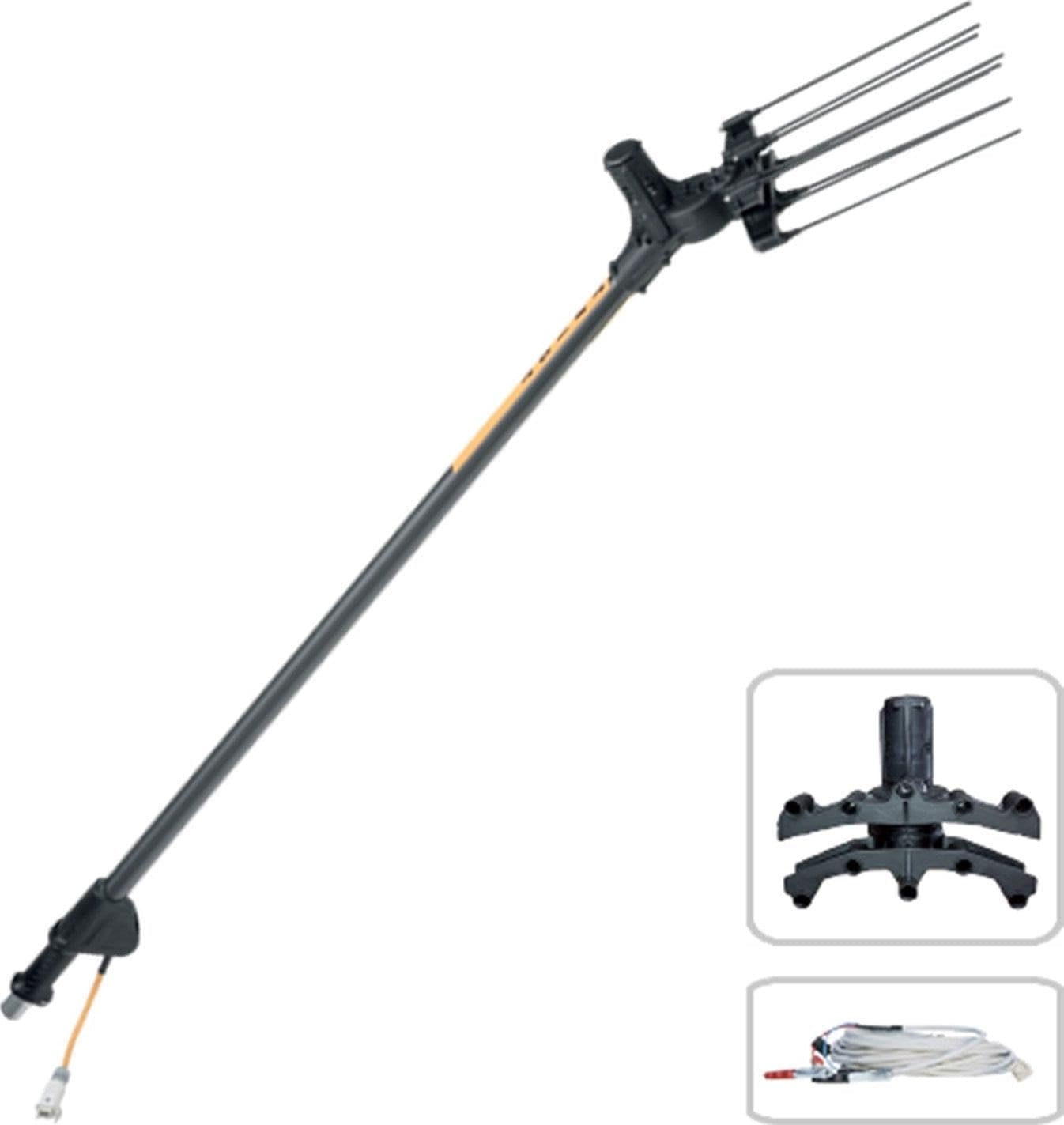 Abbacchiatore elettrico a batteria Twist 2.0 plus 12 volt con asta fissa allungabile da 185/285 cm - 2