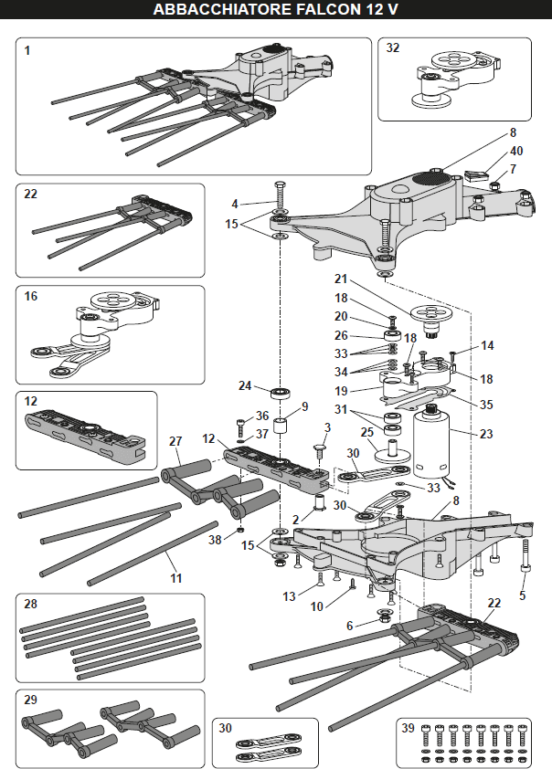 Interruttore di ricambio originale con cappuccio per abbacchiatori Zanon Falcon 12V - 2