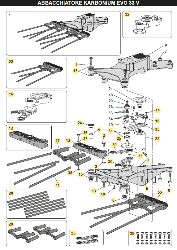 Motore di ricambio completo per abbacchiatore Zanon Olivar 33 e Karbonium Evo 33 - 2