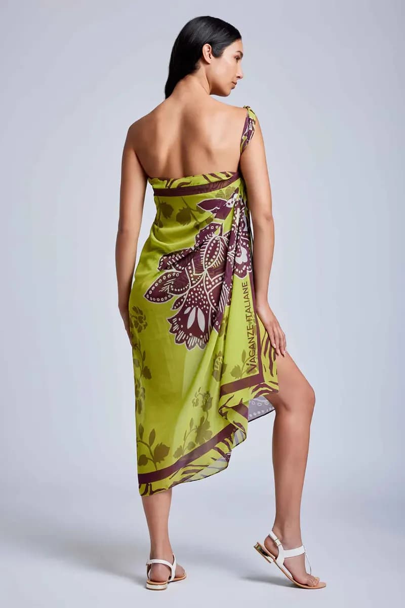 VACANZE ITALIANE | Foulard pareo Flora Lime - 3