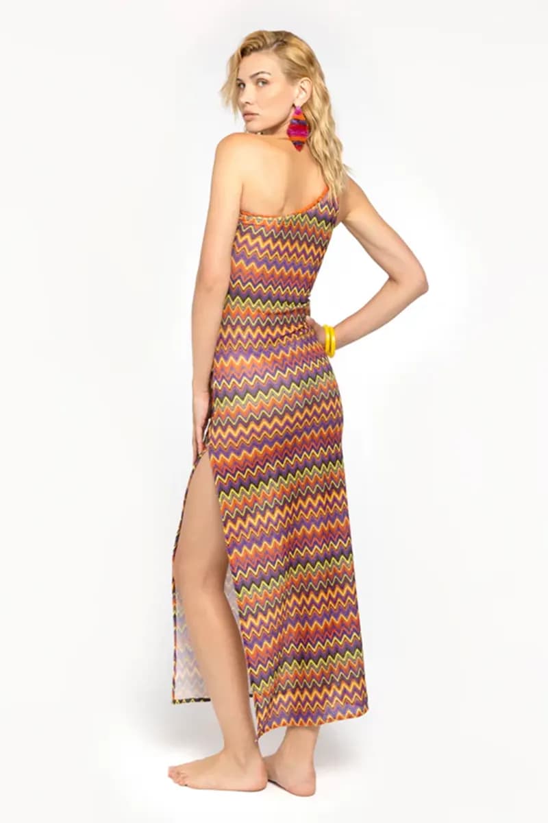 4GIVENESS | Abito lungo Chevron - 2