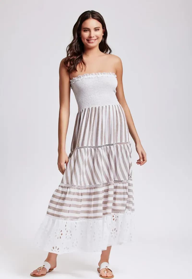 ICONIQUE Abbigliamento | Abito fascia in lino Gaia - 4