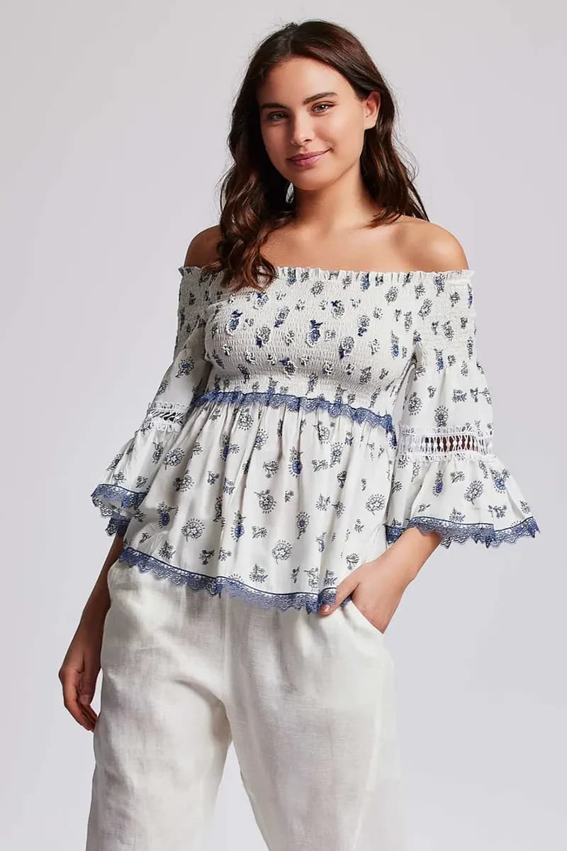 ICONIQUE Abbigliamento | Top ricamato Nora - 2