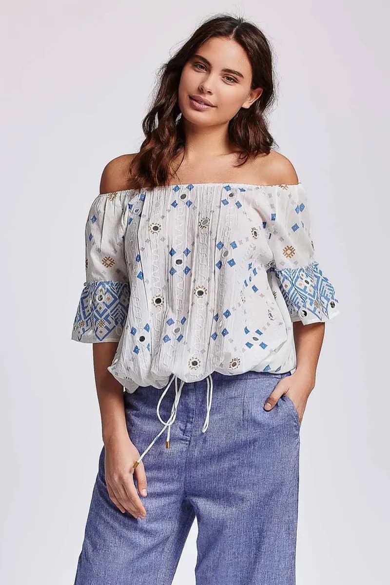 ICONIQUE Abbigliamento | Top ricami artigianali Nora - 2
