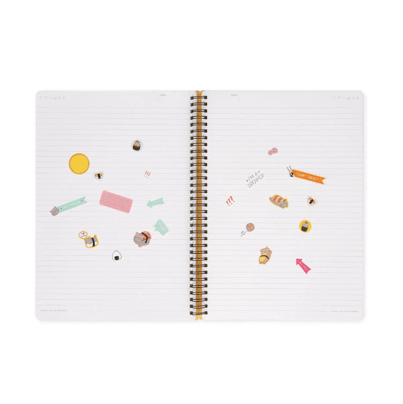 Legami - Quaderno a Righe A4 con Copertina Rigida Illustrata - Sushi Cat - Blocco Note - Con Spirale (VA4NOTS0063) - 2