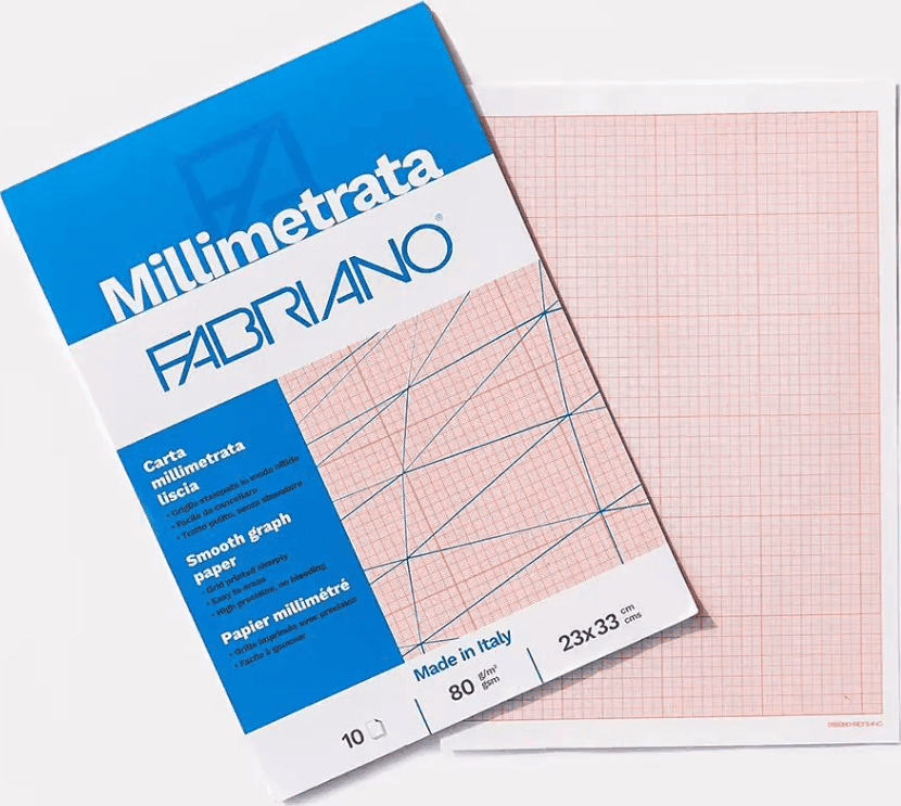 Fabriano-Blocco carta millimetrata cm 21x29,7 - 10 fogli - 80 g formato A4 - (19100662) - 3