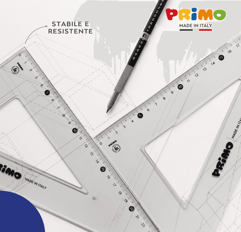 Primo - Set 2 squadre da disegno 45 e 60 gradi 30 cm - 4