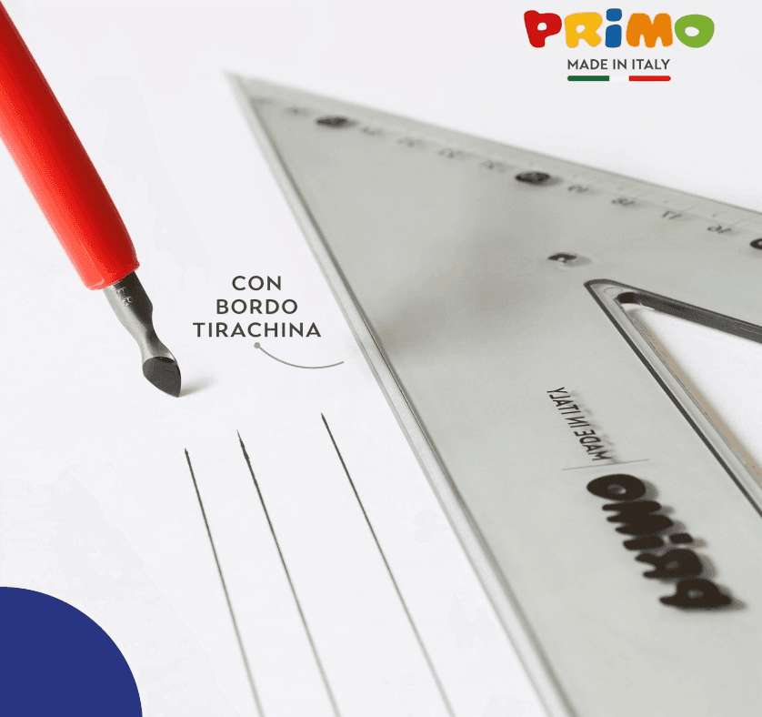 Primo - Set 2 squadre da disegno 45 e 60 gradi 30 cm - 5