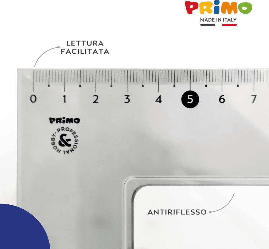 Primo - Set 2 squadre da disegno 45 e 60 gradi 30 cm - 6