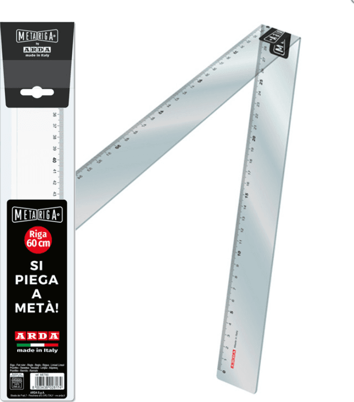 Arda - Riga da disegno pieghevole cm 60 linea Metariga (MET60SS)