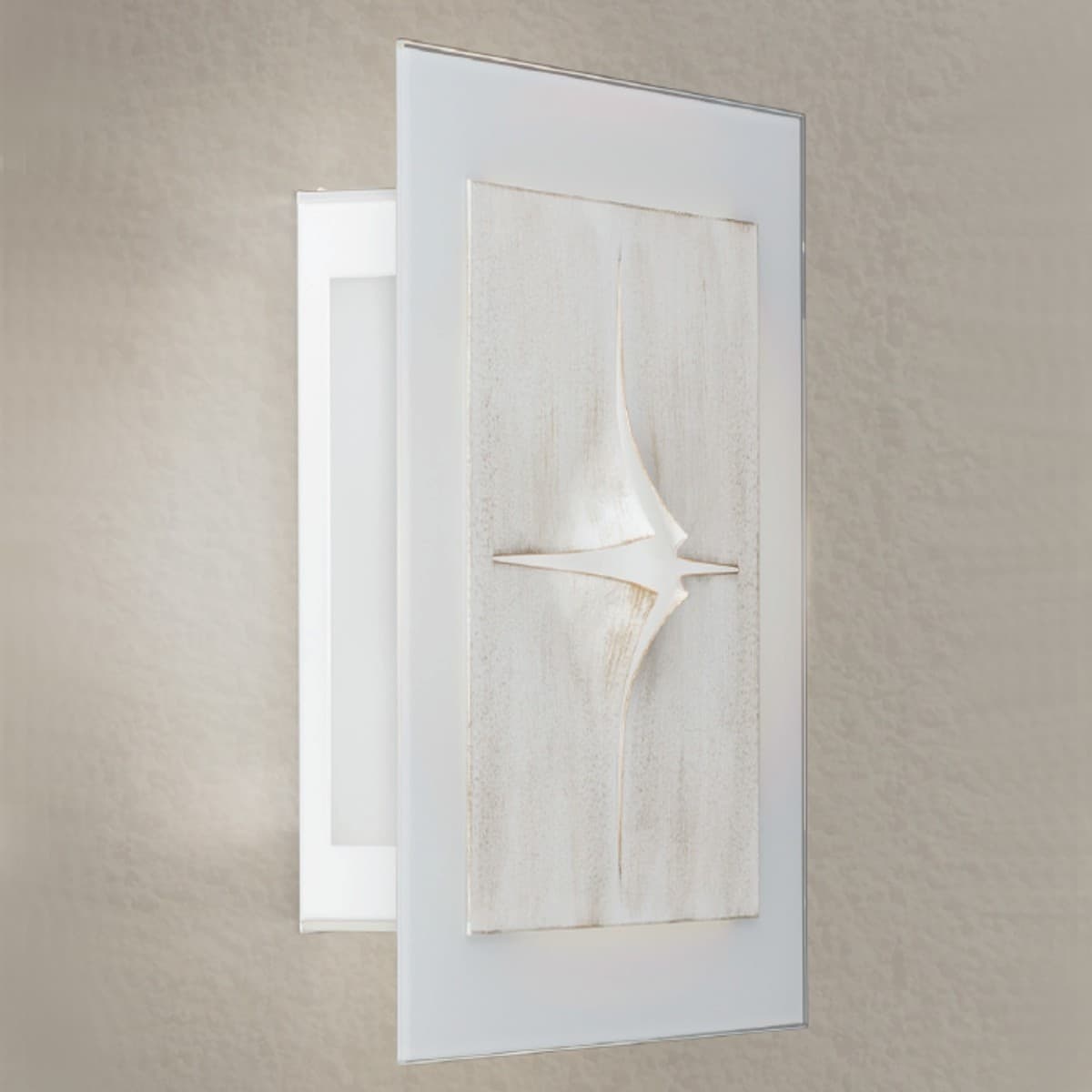 Applique classica LAM 4525 1A E27 LED metallo vetro lampada parete - 2