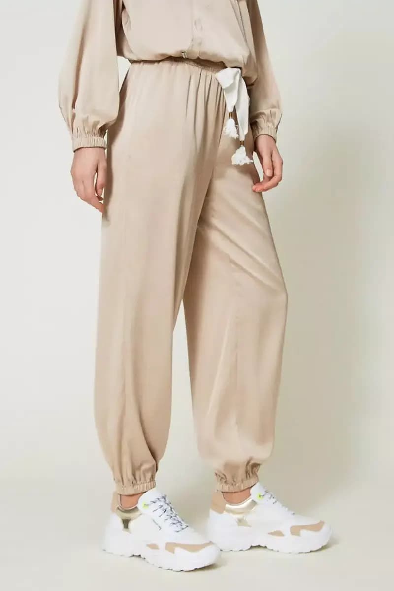 TWINSET | Pantaloni joggers in raso - 3